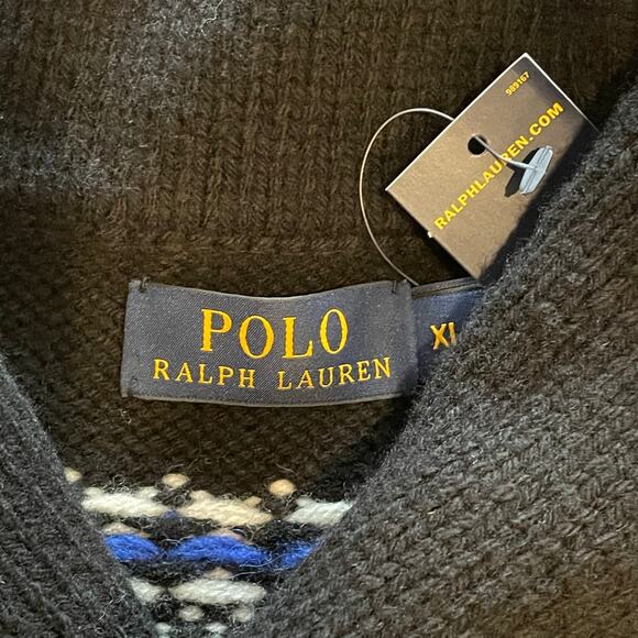 Ralph Lauren Mens Sweater XL Designer Luxury Ski Nordic Chunky Holiday Gift - Picture 7 of 8